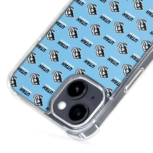 NHL Utah Mammoth Logo Pattern iPhone 15 MagSafe Case